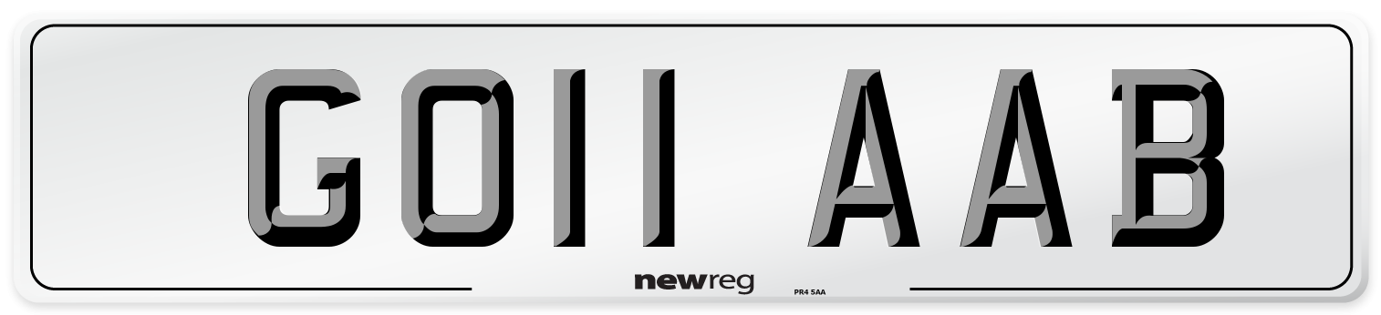 GO11 AAB Number Plate from New Reg
